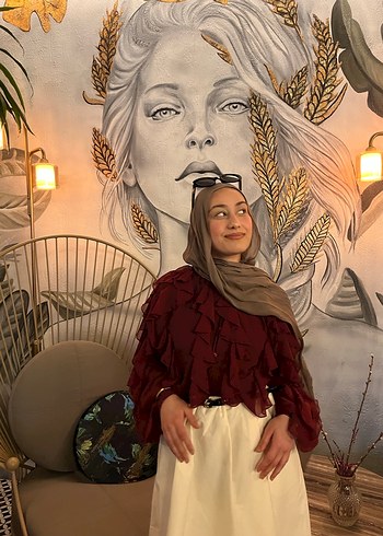 Bordo Kadın gömlek - Görsel 4