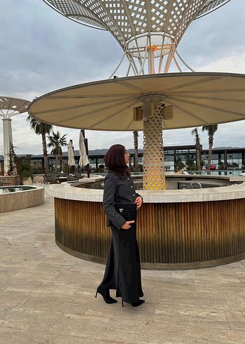 Uzun Bağlamalı Denim Kadın Ceket - Görsel 4