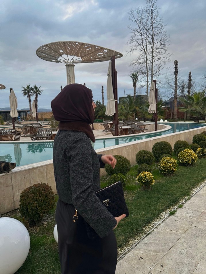 Uzun Bağlamalı Denim Kadın Ceket - Görsel 2