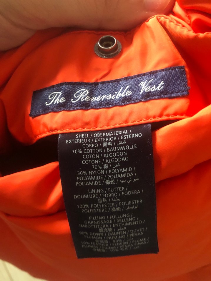 Düğmeli Lacivert ve turuncu Erkek Yelek - Görsel 5