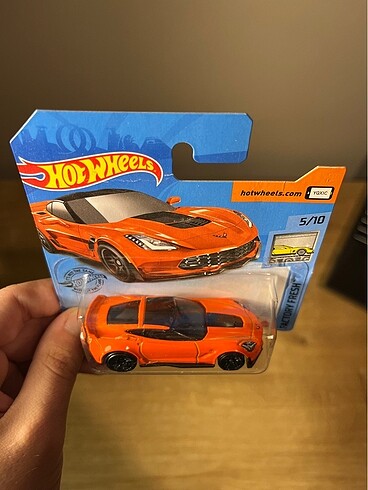diğer Beden turuncu Renk Hot Wheels Corvette c7 z06 2020 üretim