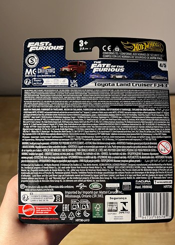 Beden Hot Wheels Fast furious premium Toyota Land Cruiser