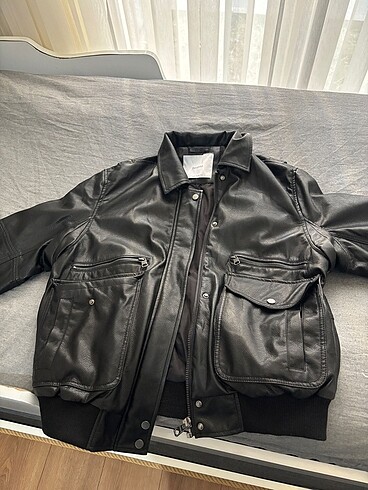 Oversize deri ceket