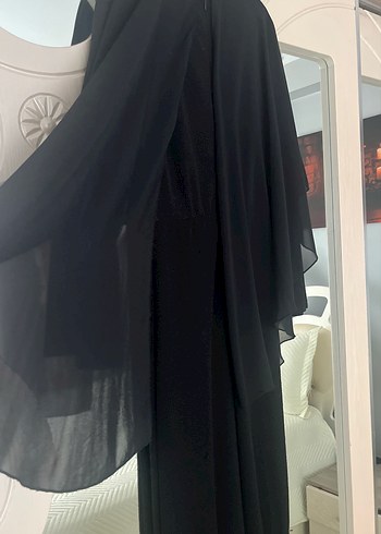36 Beden siyah Renk Uzun Siyah Gotik Abiye Elbise