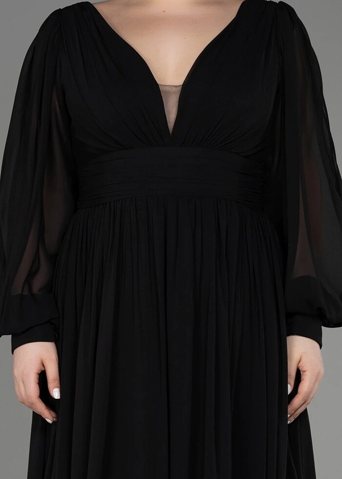 Şifon Büyük Beden Abiye - Görsel 3