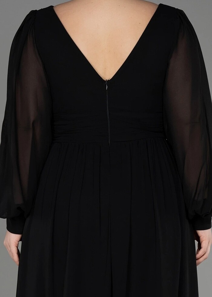 Şifon Büyük Beden Abiye - Görsel 4