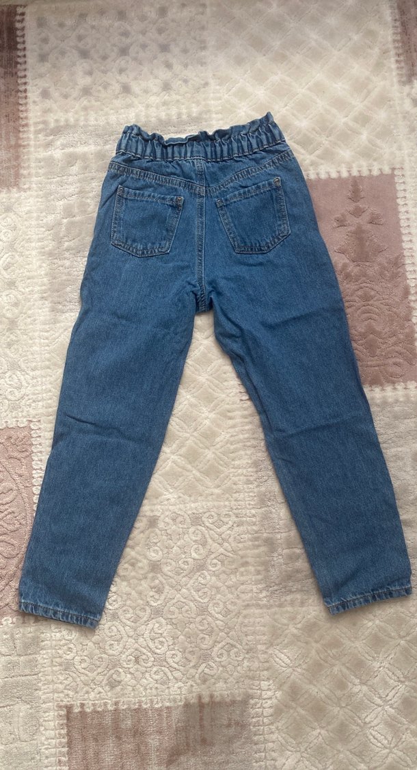 Nakışlı Renkli Kız Kot Pantolon - Görsel 2