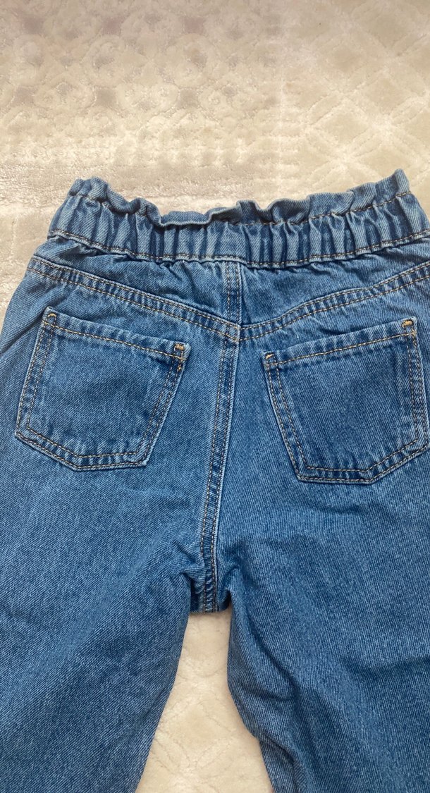 Nakışlı Renkli Kız Kot Pantolon - Görsel 3