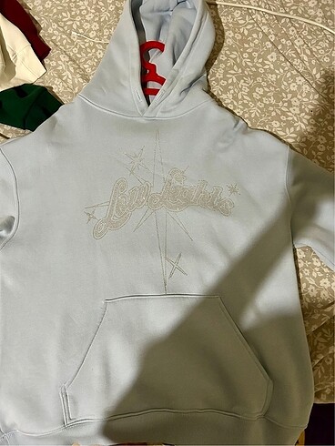 lowlights taşlı bebek mavisi sweatshirt