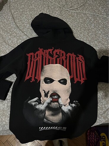 Diğer maskeli adam baskılı siyah sweatshirt