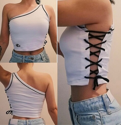 Urban Outfitters Yandan İp Bağlamalı Crop Top