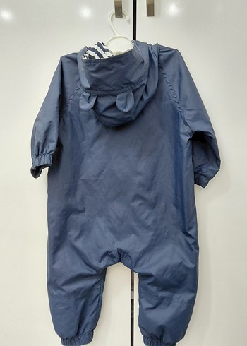Mavi Fermuarlı Bebek Erkek Tulumu yağmurluk - Görsel 3