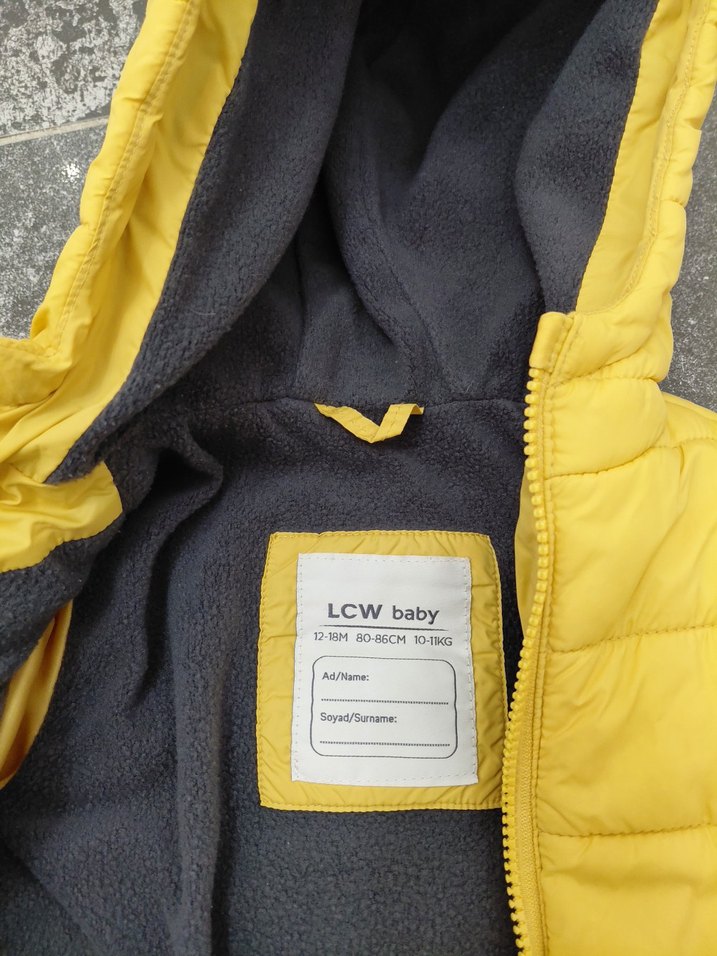 Sarı Erkek bebek montu - Görsel 2