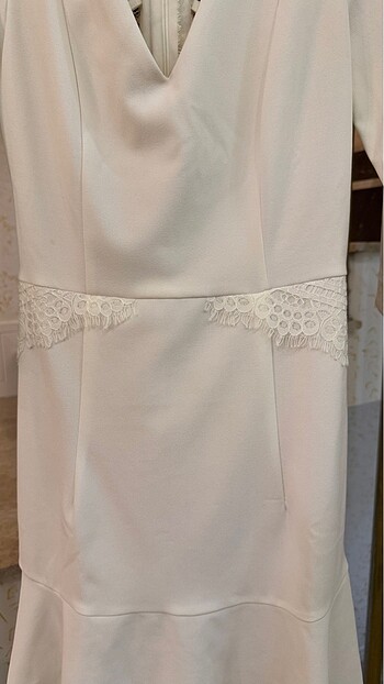 EKRU renk Elbise - Görsel 2