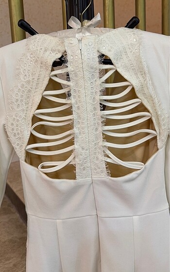 EKRU renk Elbise - Görsel 4