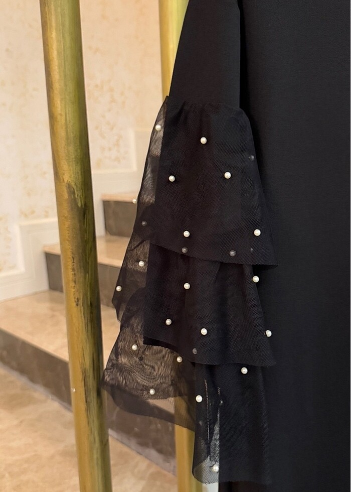 İncili Siyah Elbise - Görsel 3