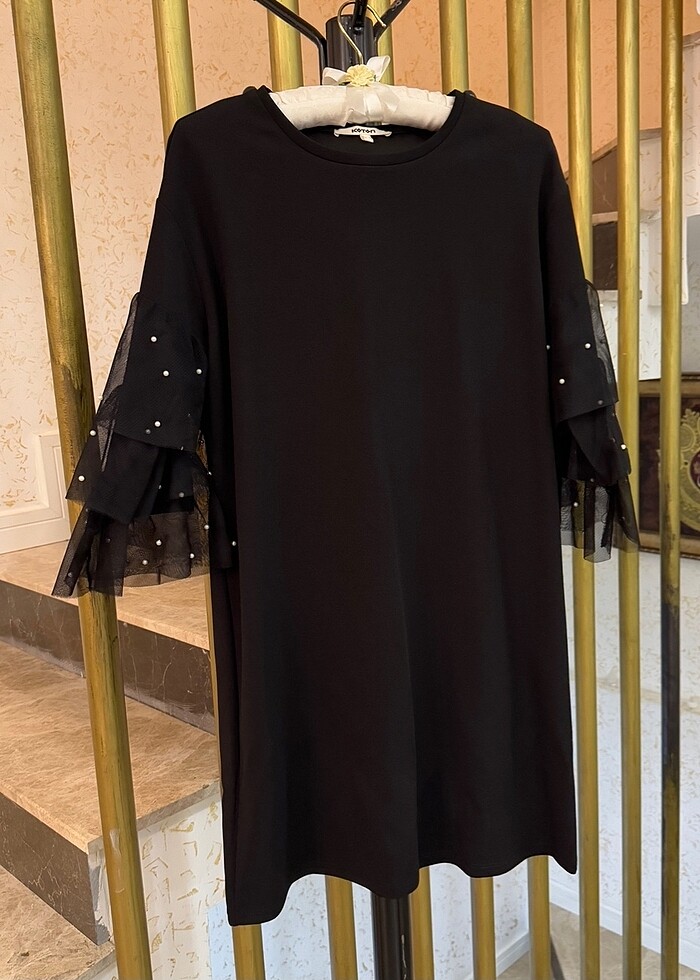 İncili Siyah Elbise - Görsel 4