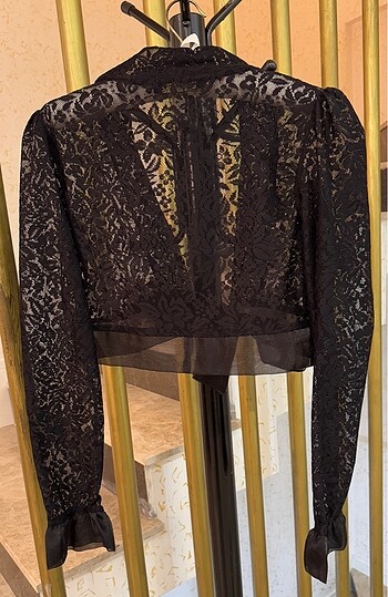40 Beden siyah Renk Siyah Dantel BOLERO