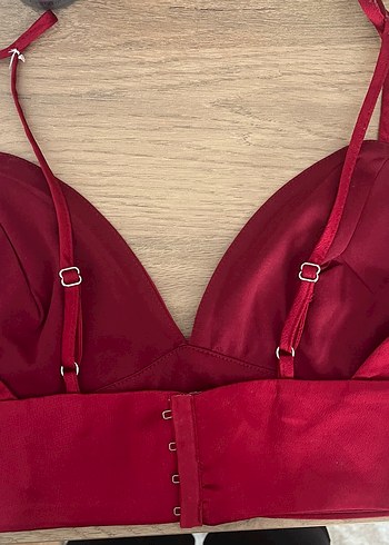 Trendyol & Milla Bordo Parlak Mini Büstiyer