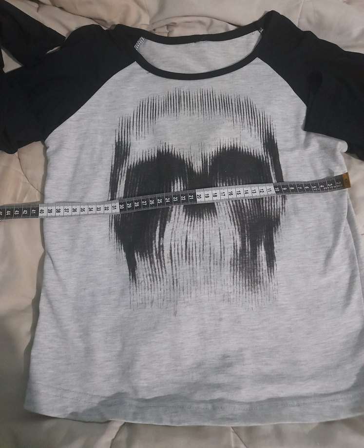 köstebek skull silhouette uzun kollu t-shirt - Görsel 3