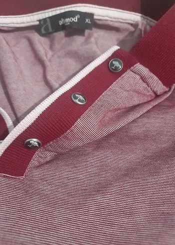 Bordo Düğmeli Erkek Polo Tişört - Görsel 3