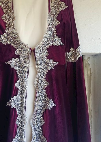 Diğer Gümüş Nakışlı Mor Bindallı/ kaftan