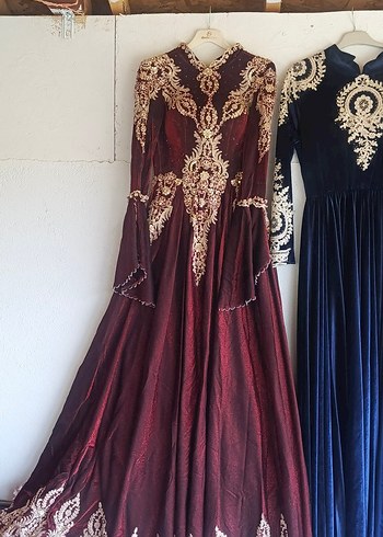 Bordo kına gecesi elbisesi bindallı