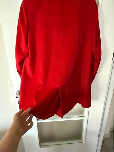 Kırmızı Kadın Kaban - Görsel 6