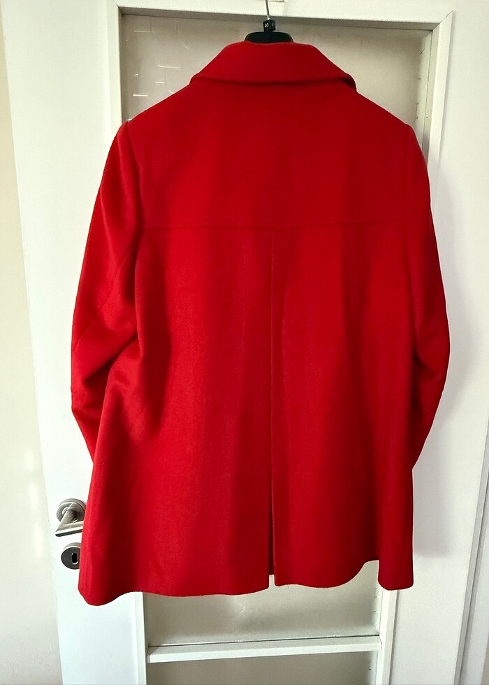 Kırmızı Kadın Kaban - Görsel 5