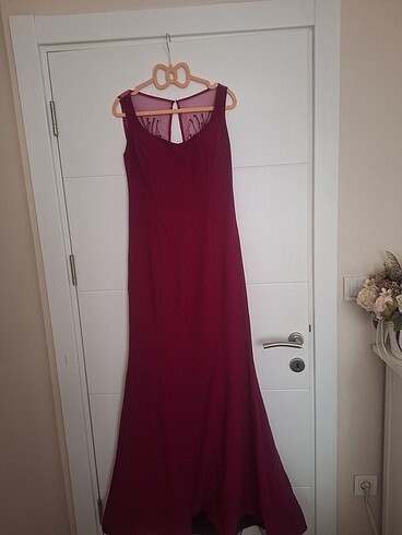 Boncuk İşleme Sırt Detaylı Abiye Elbise - Görsel 2