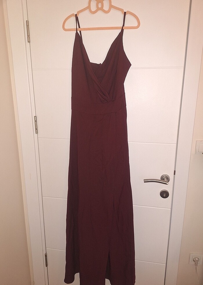 Abiye Bordo Elbise - Görsel 3