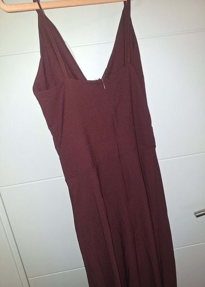 Abiye Bordo Elbise - Görsel 4