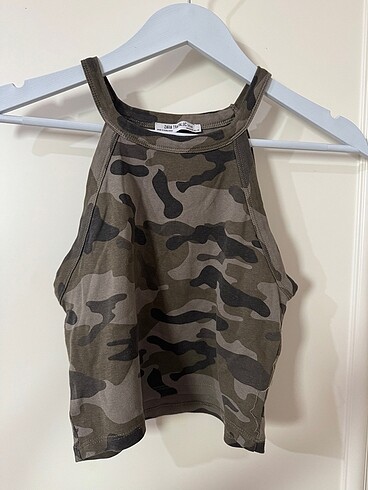 s Beden haki Renk Zara crop top