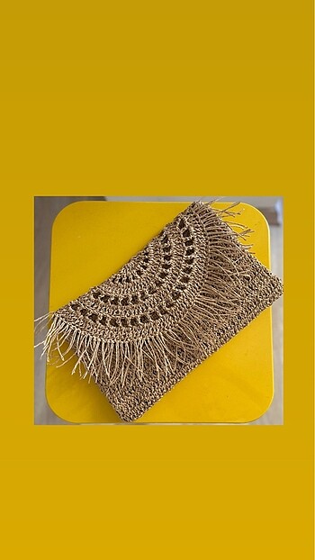 Diğer Hasır clutch çanta