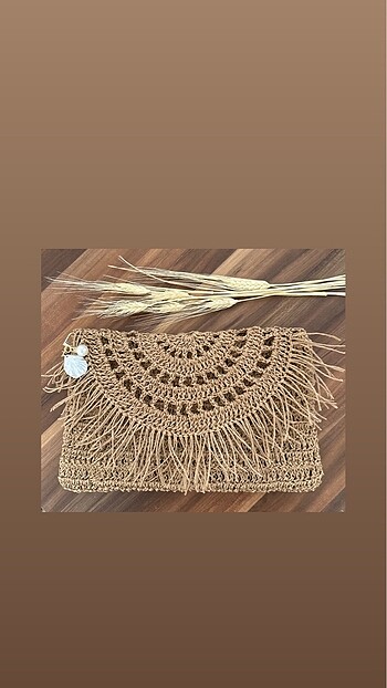 Hasır clutch çanta
