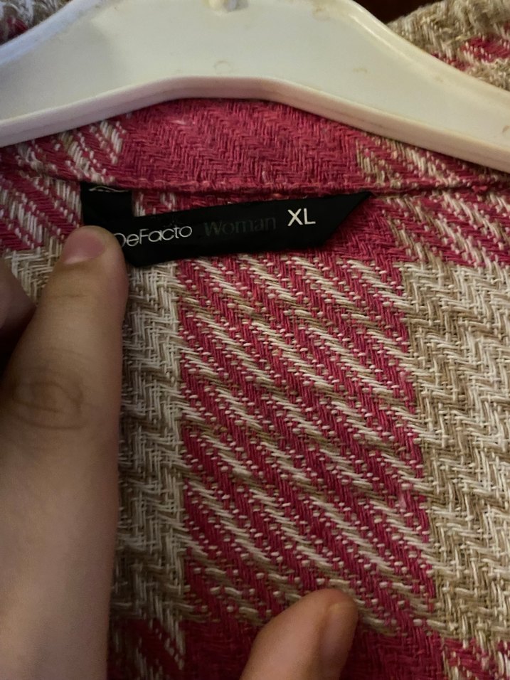 Pembe Ekose Desenli Düğmeli Gömlek - Görsel 2