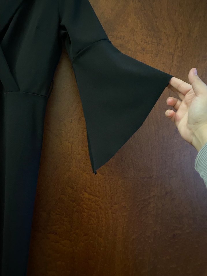 Kadın Siyah Uzun Kollu Tulum - Görsel 3