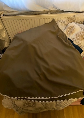 Bej Düğmeli Kadın Ceket ve etek takım - Görsel 3