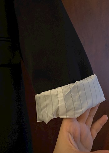 Düğmeli Siyah Kadın Blazer Ceket - Görsel 2