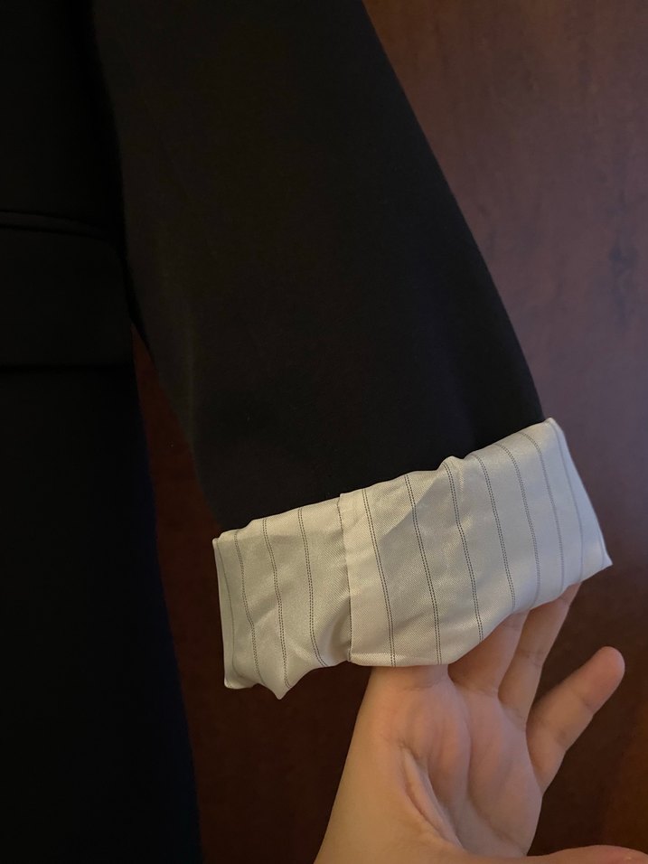 Düğmeli Siyah Kadın Blazer Ceket - Görsel 2