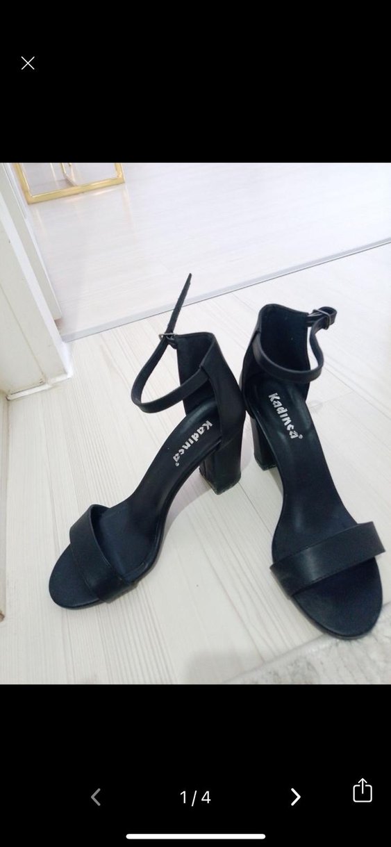 Siyah Topuklu Ayakkabı - Görsel 2