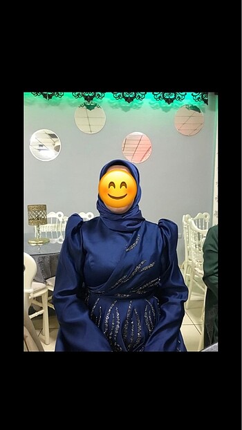 lacivert abiye ve şal