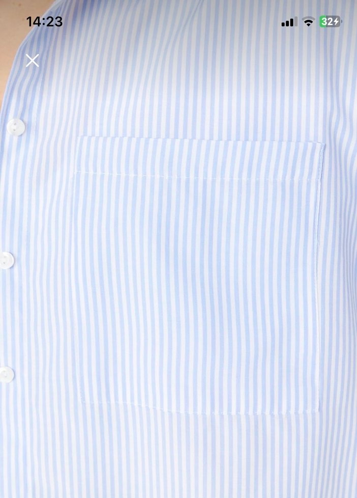 Mavi Çizgili Oversize Gömlek - Görsel 4