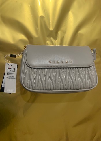 Zincir Detaylı Beyaz Deri Kadın Çanta - Görsel 4