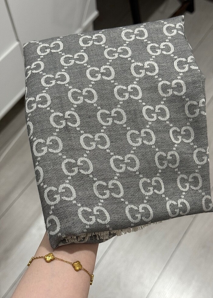 Gucci yün ipek şal - Görsel 3