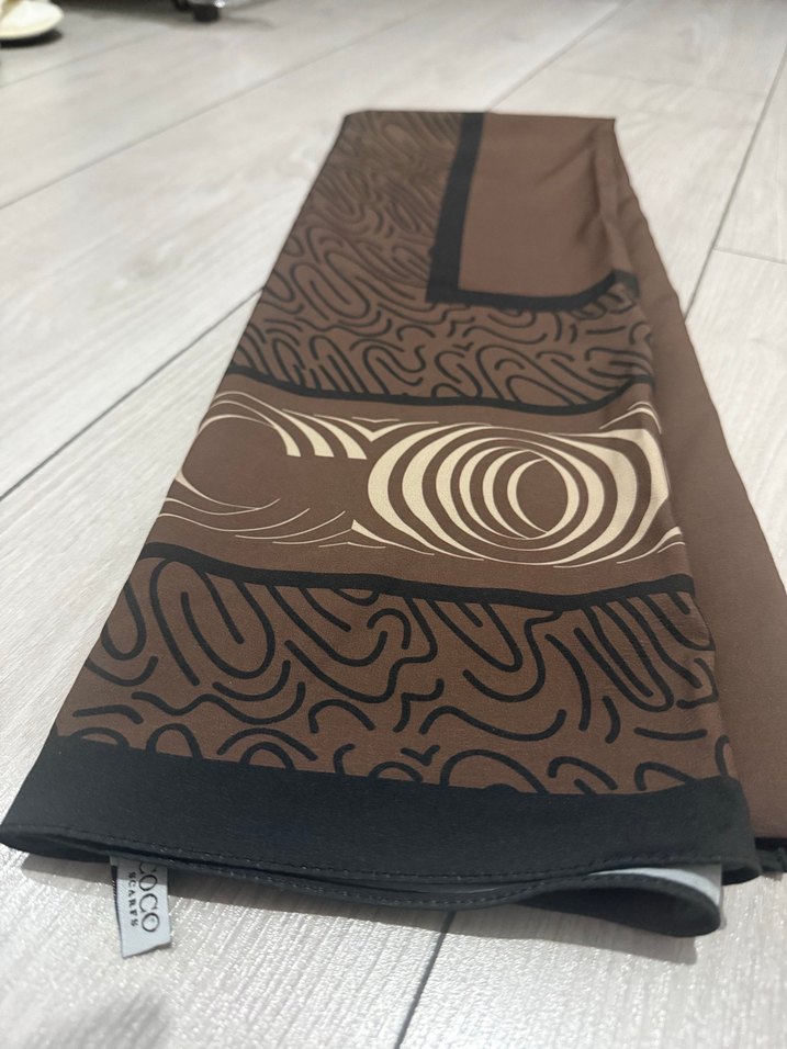 Kahverengi Kadın Şal - Görsel 4