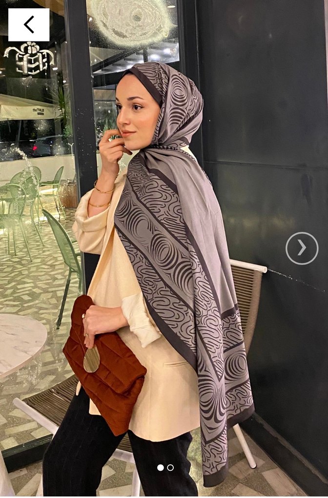 Gri Drapeli Kadın Şal - Görsel 2