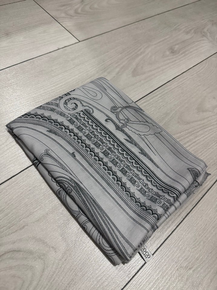 Gri Bohem Tarzı Desenli Kadın Şal - Görsel 5