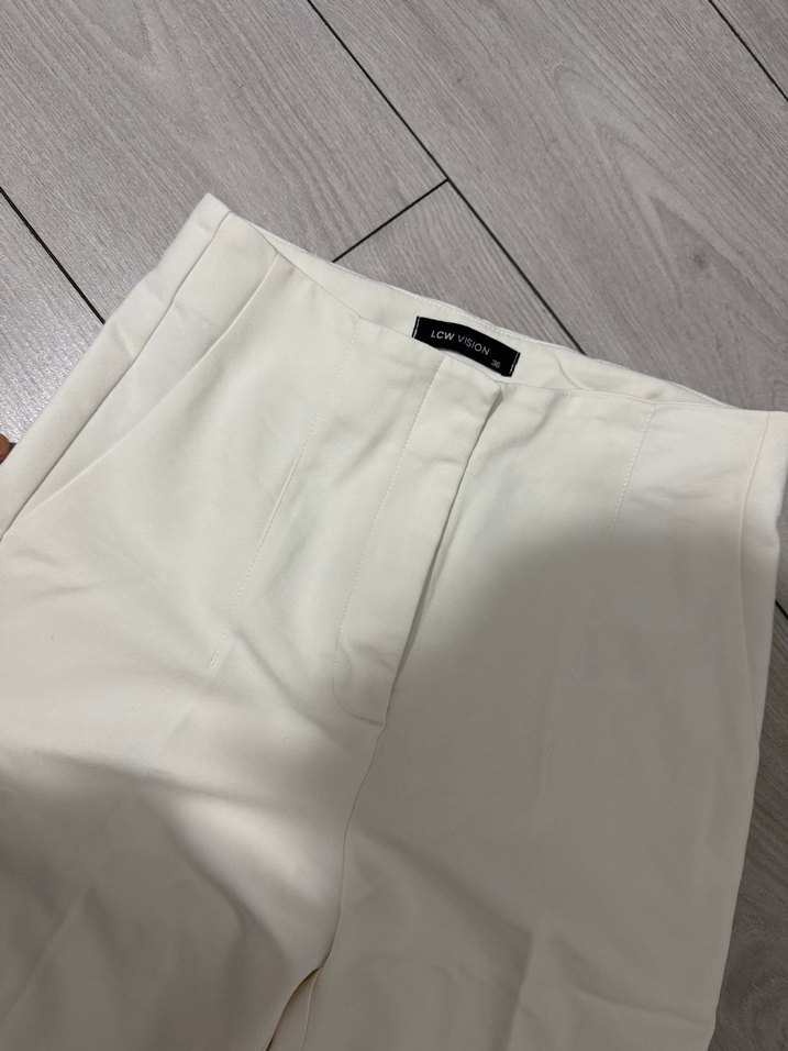 Beyaz Kadın Kumaş Pantolon - Görsel 2