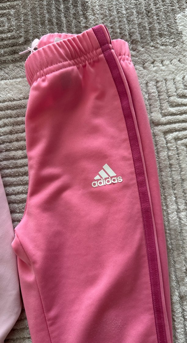 Adidas Kız Çocuk Pembe Fermuarlı Eşofman Takımı - Görsel 3